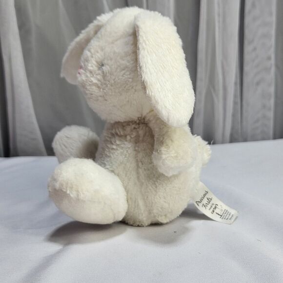 Carters Precious Firsts White Bunny Rabbit 6" Plush Stuffed Baby Toy - Picture 5 of 10